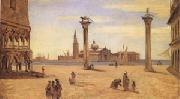 Jean Baptiste Camille  Corot Venice,the Piazzetta,August-September (mk05) oil